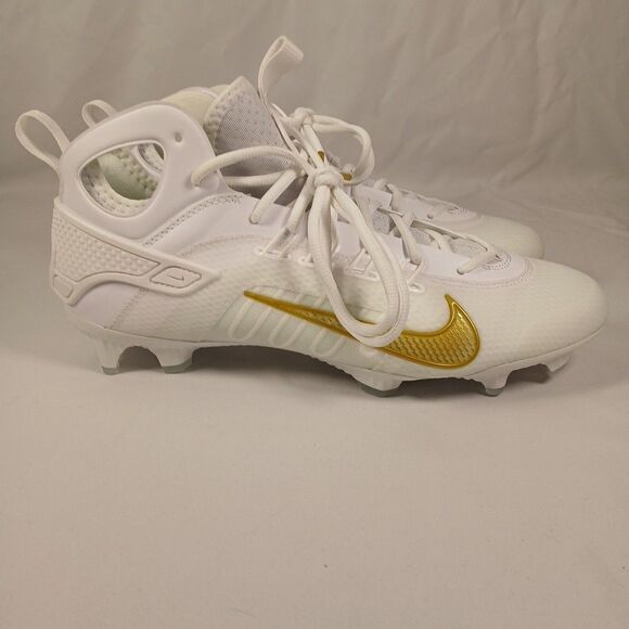 Nike Force Savage Elite 2 Lacrosse Cleats White/Gold Men’s 11 New High Top Shoe - Picture 5 of 11